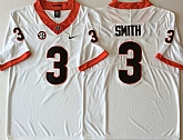Georgia Bulldogs 3 Roquan Smith White College Football Jersey,baseball caps,new era cap wholesale,wholesale hats